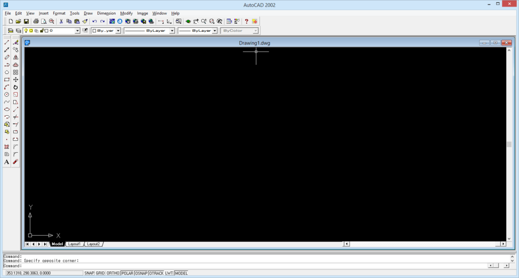 tampilan autocad 2002