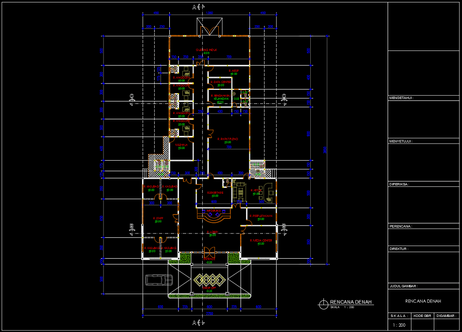 Download Gambar Kantor KPU TA 2012 DWG AutoCAD Asdar Id