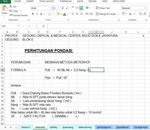 perhitungan pondasi