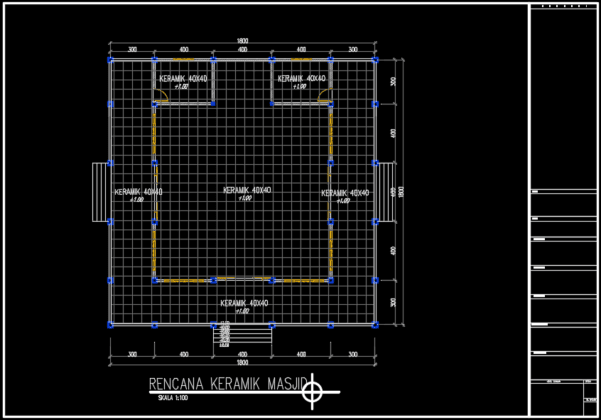rencana lantai masjid