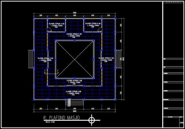 rencana plafond masjid