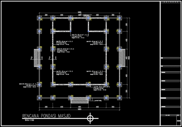 rencana pondasi masjid
