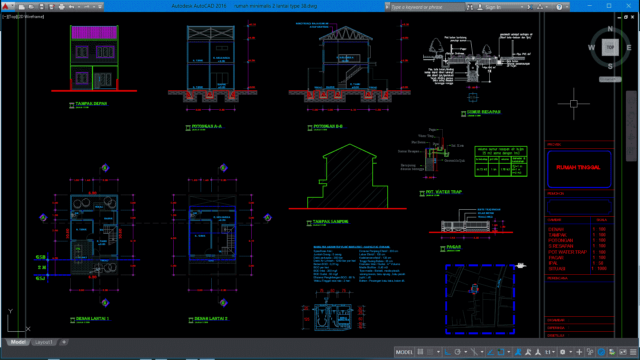 Download Desain Rumah Minimalis 2 lantai Type 38 DWG Download Desain Rumah Minimalis 2 lantai Type 38 DWG