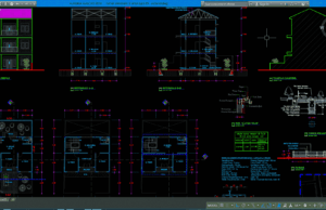 Download Desain Rumah Minimalis 3 lantai Type 69 DWG AutoCAD rumah minimalis 3 lantai type 69