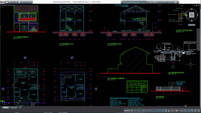 rumah sederhana type 72
