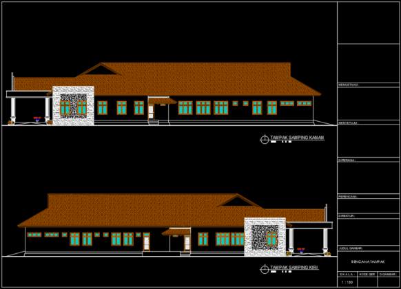 tampak samping kiri & kanan kantor kpu