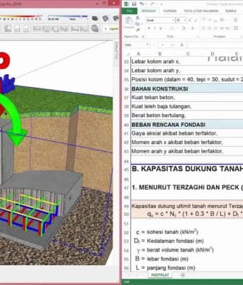 analisa pondasi tapak beton bertulang