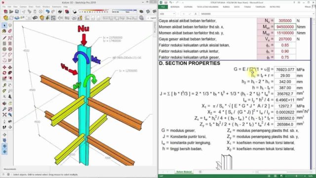 aplikasi analisa kolom struktur baja