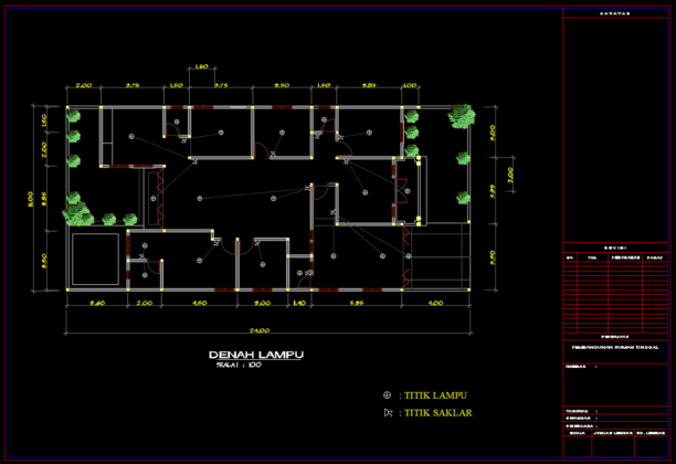 denah lampu rumah tinggal