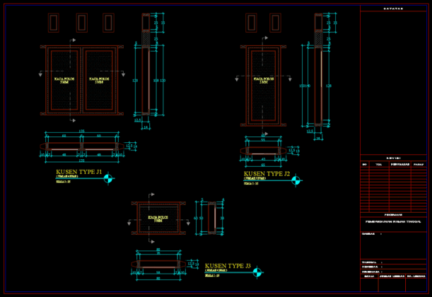 detail kusen jendela rumah tinggal