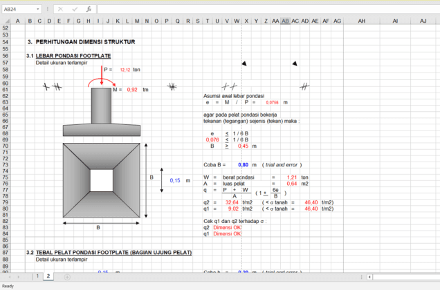 perhitungan struktur pondasi