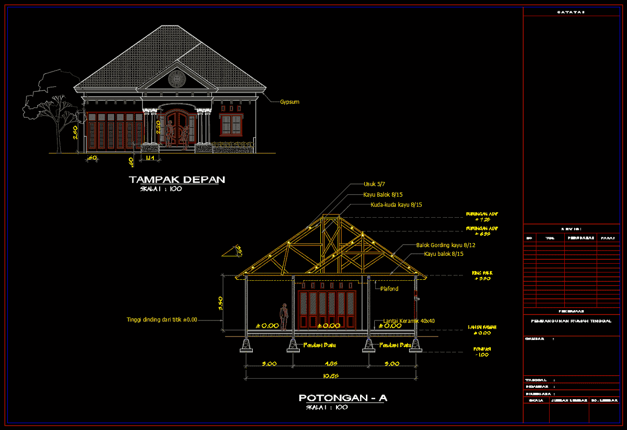 Download Gambar Rumah  Tinggal Format  DWG  Asdar Id