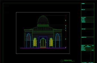 tampak depan masjid 15x15m