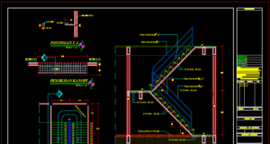 detail tangga lantai 2