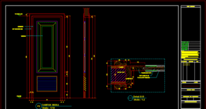 gambar kerja detail pintu