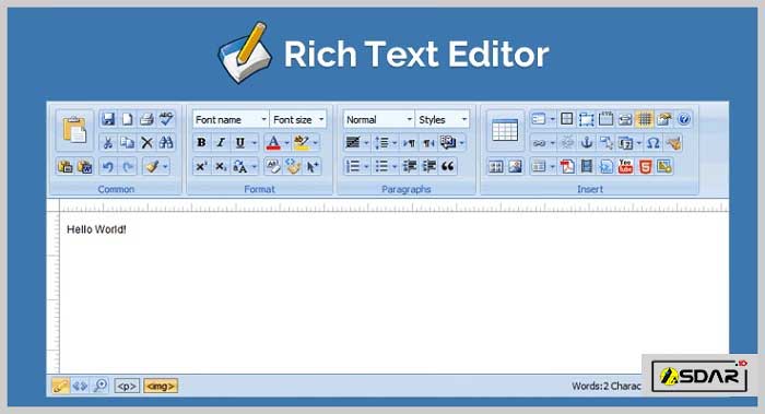rich text editor