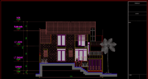 rumah 2 lantai uk 12,35m x 20,40m