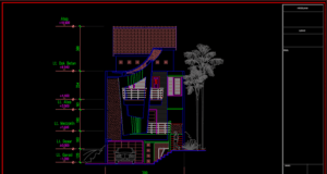 tampak depan rumah 3 lantai ukuran 7x20 meter