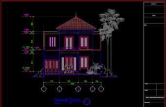 tampak depan rumah minimalis 2 lantai ukuran 10x20 meter