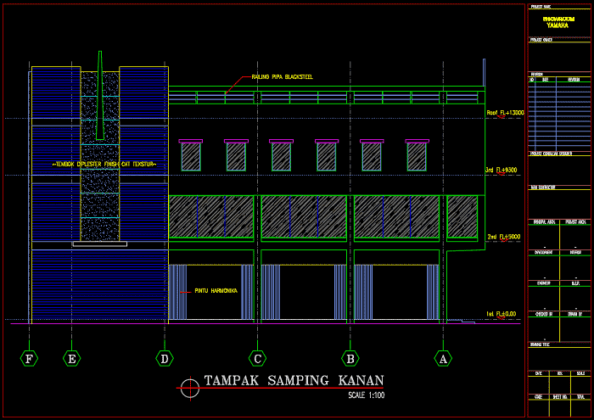 tampak samping kanan showroom yamaha