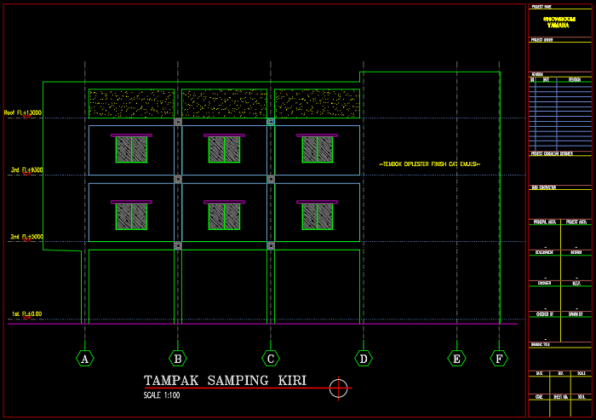 tampak samping kiri showroom yamaha