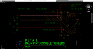daun pintu double tripleks