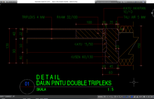 daun pintu double tripleks