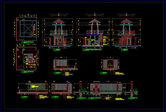  Download  Desain  Pos Jaga 2 Lantai DWG AutoCAD  Asdar Id