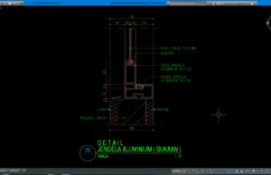 detail jendela aluminium (bukaan)