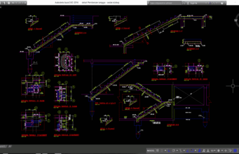 detail pembesian tangga