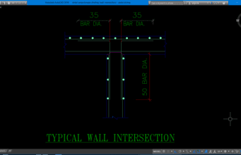 detail perpotongan dinding (wall intersection)