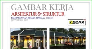 gambar kerja rumah tinggal type 40