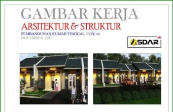 gambar kerja rumah tinggal type 40