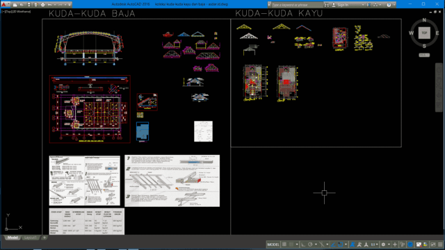 koleksi kuda-kuda kayu dan baja