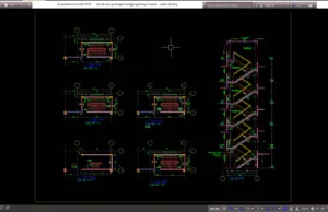Download Denah dan Potongan Tangga Gedung 4 Lantai DWG AutoCAD denah dan potongan tangga gedung 4 lantai