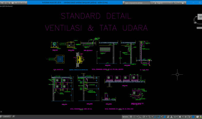 standard detail ventilasi bangunan gedung