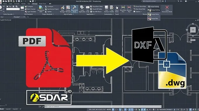 convert pdf ke dxf dwg autocad