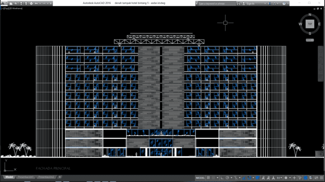 denah tampak hotel bintang 5