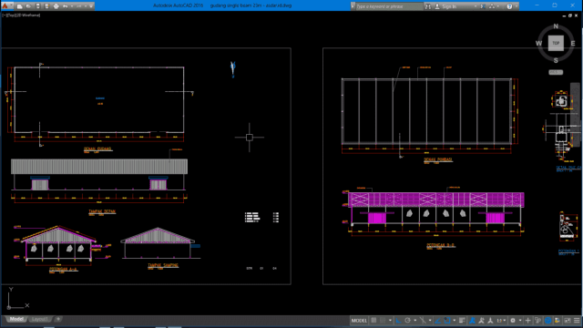 gudang single beam 23m