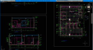 desain denah dan potongan toilet umum (mall)