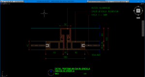 detail pertemuan daun jendela