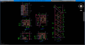 denah dan potongan tangga gedung 5 lantai