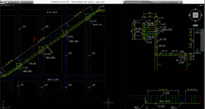 detail pembesian tangga dan ring balok