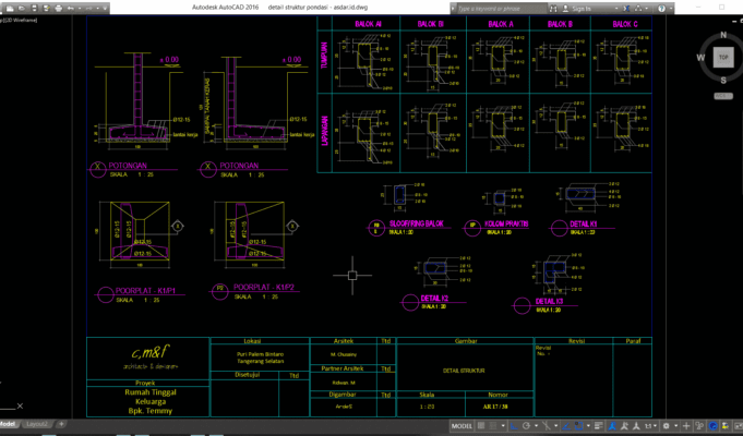 detail struktur pondasi