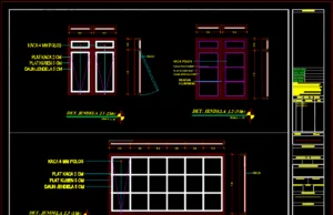 gambar kerja detail jendela