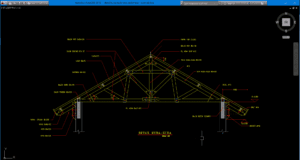 detail kuda kuda kayu sederhana