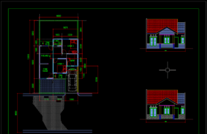 Download Referensi Denah dan Tampak Rumah Format DWG AutoCAD referensi denah dan tampak rumah