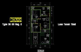 denah type 36.72 bagian 2