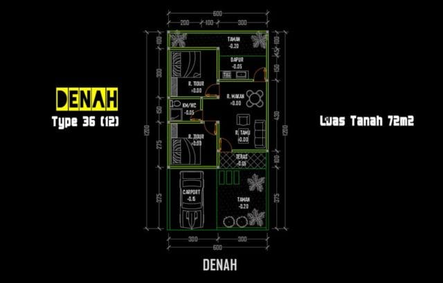 denah type 36.72 bagian 4