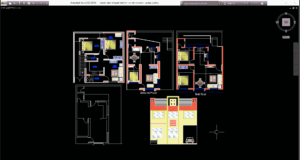 denah dan tampak interior rumah modern